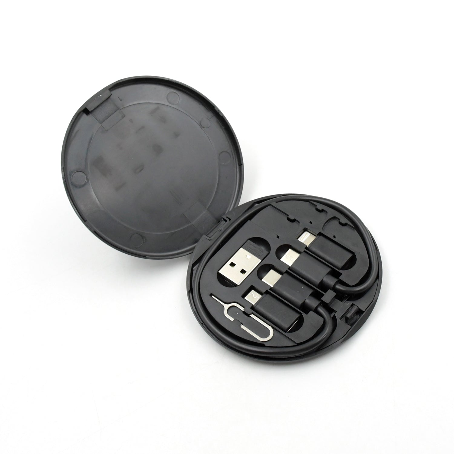 0377 Mini Multi-Functional Fast Charging Data Cable Set for Apple, Android, Type C Charging with Retrieve Card Pin,Round Storage Box,Compact and Portable, USB Data Cable Storage Box Travel Cable Set (5in1) 0377 Mini Multi-Functional Fast Charging Data Cable Set for Apple, Android, Type C Charging with Retrieve Card Pin,Round Storage Box,Compact and Portable, USB Data Cable Storage Box Travel Cable Set (5in1)